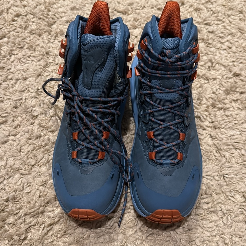 NIB Hoka One Men's Navy and Orange Boots M Kaha 2 GTX Hiking Shoes - Picture 5 of 7